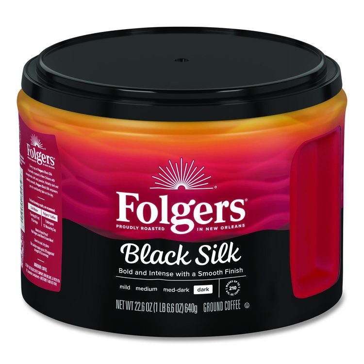 Black Silk Ground Coffee, 22.6 oz Canister