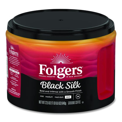 Black Silk Ground Coffee, 22.6 oz Canister