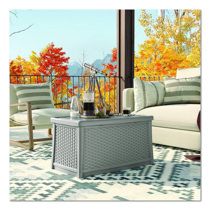 Elements Coffee Table with Storage, Rectangular, 34w x 20d x 18h, Dove Gray Top, Dove Gray Base/Legs