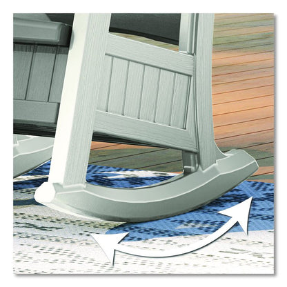 Rocking Chair with Storage, Supports Up to 375 lb, 17.25" Seat Height, 29.75" x 35" x 40.5", Dove Gray/Ice Cube