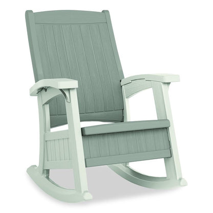 Rocking Chair with Storage, Supports Up to 375 lb, 17.25" Seat Height, 29.75" x 35" x 40.5", Dove Gray/Ice Cube