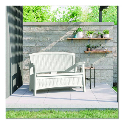 Elements Loveseat with Storage, 47" x 29.75" x 35.5", Ice Cube