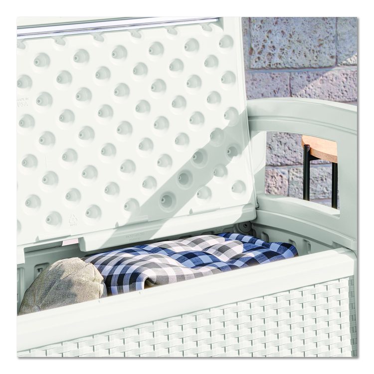 Elements Loveseat with Storage, 47" x 29.75" x 35.5", Ice Cube