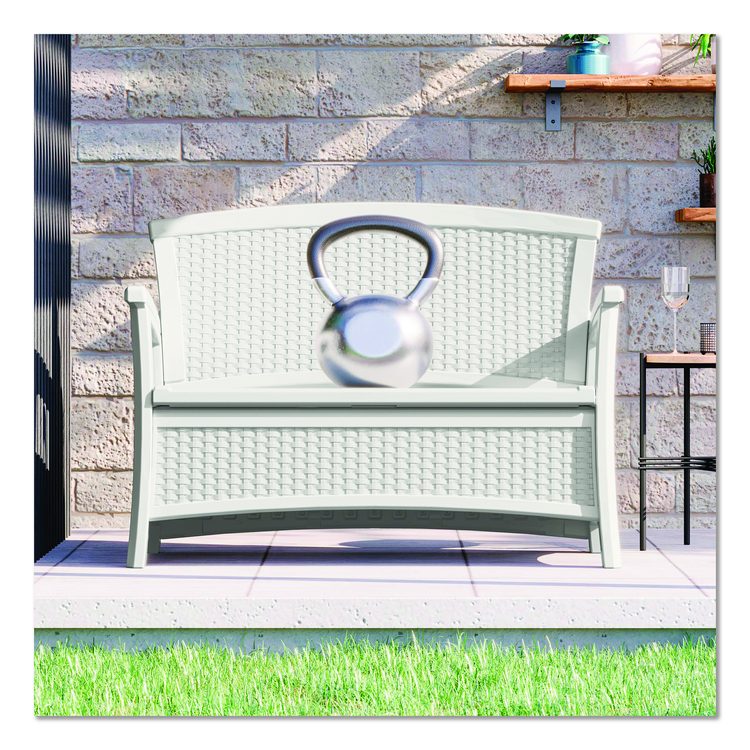Elements Loveseat with Storage, 47" x 29.75" x 35.5", Ice Cube