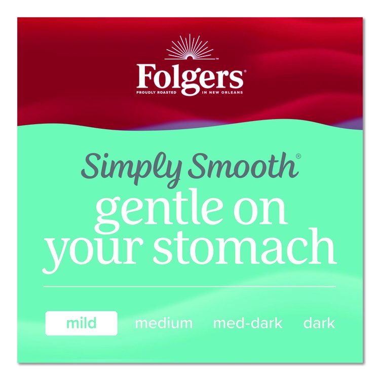 Simply Smooth Ground Coffee, Gentle On Your Stomach, 27 oz Canister