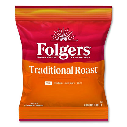 Traditional Roast Ground Coffee Fraction Packs, Traditional Roast, 2 oz, 42/Carton