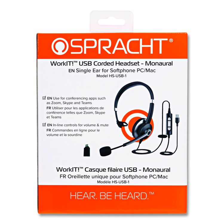 SPT-HSUSB1 Over-the-Head Monaural Headset