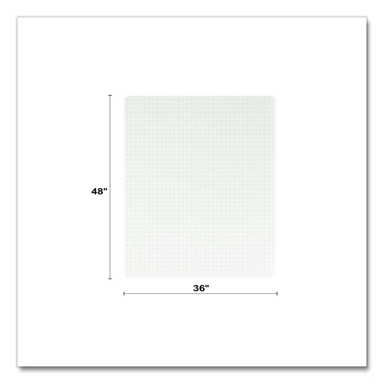 OceanMat Carpet Chair Mat for Flat Pile Carpeted Floors, Rectangular, Straight Edges, 36" x 48", Clear