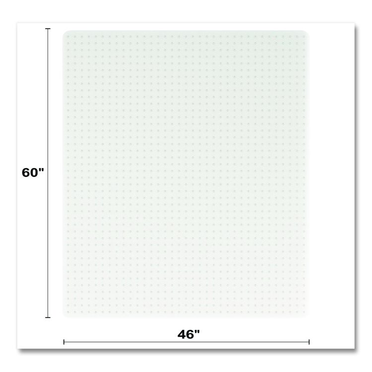OceanMat Carpet Chair Mat for Flat Pile Carpeted Floors, Rectangular, Straight Edges, 46" x 60", Clear