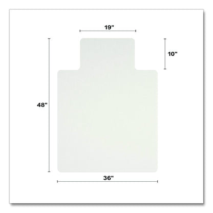 OceanMat Hard Floor Chair Mat for Hard Floors, Rectangular with Lip, Straight Edges, 36" x 48", Clear
