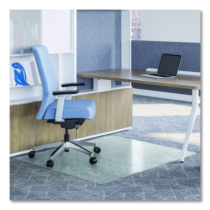 OceanMat Carpet Chair Mat for Flat Pile Carpeted Floors, Rectangular, Straight Edges, 36" x 48", Clear