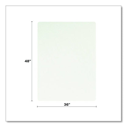 OceanMat Hard Floor Chair Mat for Hard Floors, Rectangular, Straight Edges, 36" x 48", Clear