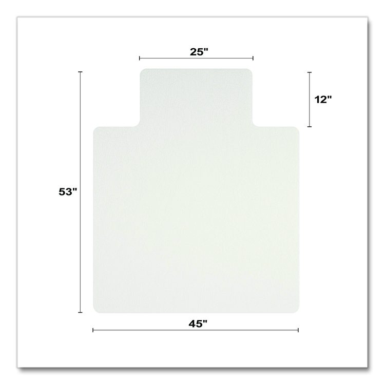 OceanMat Hard Floor Chair Mat for Hard Floors, Rectangular with Lip, Straight Edges, 45" x 53", Clear