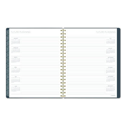 Hera Weekly Monthly Planner, Wavy Lines, 11 x 8.5, Black/Gold Cover, 12-Month (Jan to Dec): 2026