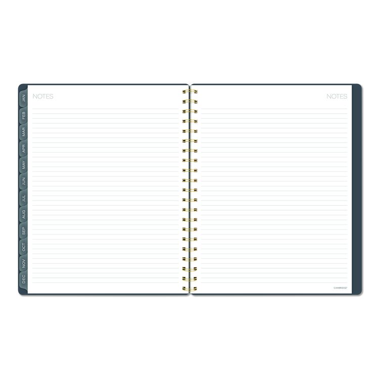 Hera Weekly Monthly Planner, Wavy Lines, 11 x 8.5, Black/Gold Cover, 12-Month (Jan to Dec): 2026