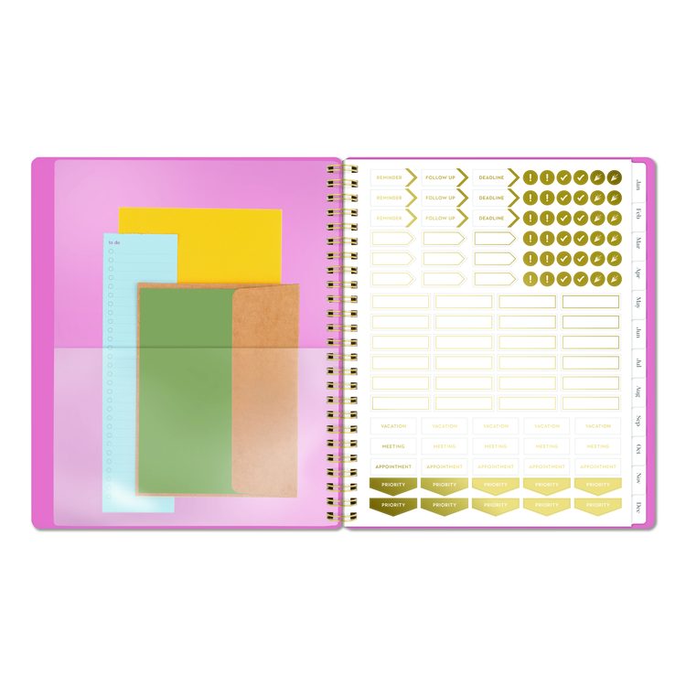 WorkStyle Weekly/Monthly Planner, 8.75 x 7.75, Pink Cover, 12-Month (Jan to Dec): 2026