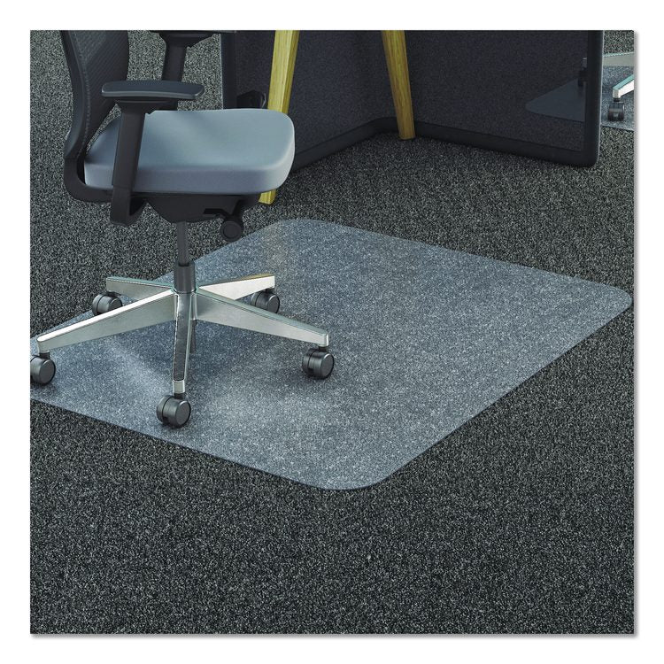 Clear All Day Use Chair Mat for Flat to Extra-High/Plush Pile Carpeted Floors, Rectangular, Straight Edges, 46" x 60", Clear