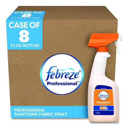 Fabric Refresher Spray, Fresh Clean Scent, (8) 32 oz Bottles and (2) Trigger Sprayers/Carton