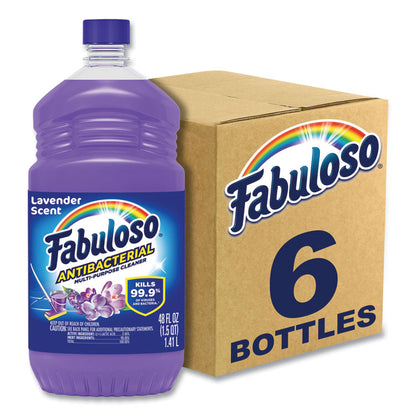 Antibacterial Multi-Purpose Cleaner, Lavender Scent, 48 oz Bottle, 6/Carton