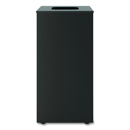 Square Metal Decorative Can, Steel, 24 gal, Black