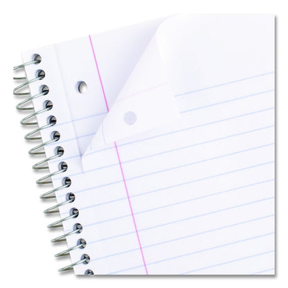 Spiral Notebook, 1-Subject, Wide/Legal Rule, Randomly Assorted Cover Color, (100) 10.5 x 7.5 Sheets