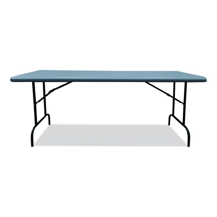 7105017246313, SKILCRAFT Rectangular Folding Table, 60w x 30d x 29h, Charcoal Gray Top, Gray Base/Legs