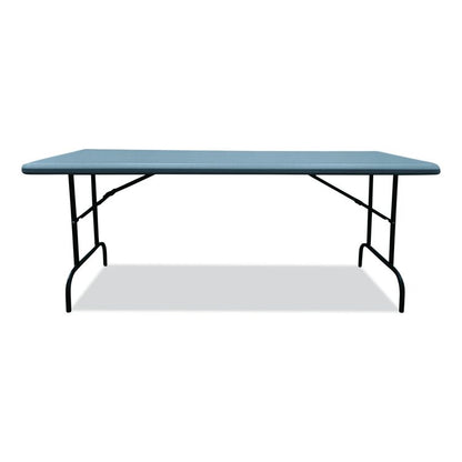 7105017246313, SKILCRAFT Rectangular Folding Table, 60w x 30d x 29h, Charcoal Gray Top, Gray Base/Legs