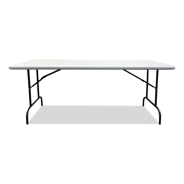 7105017246806, SKILCRAFT Rectangular Folding Table, 60w x 30d x 29h, Platinum Gray Top, Gray Base/Legs