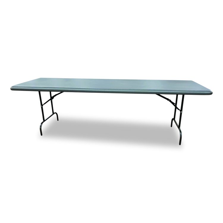 7105017243925, SKILCRAFT Rectangular Folding Table, 96w x 30d x 29h, Charcoal Gray Top, Gray Base/Legs