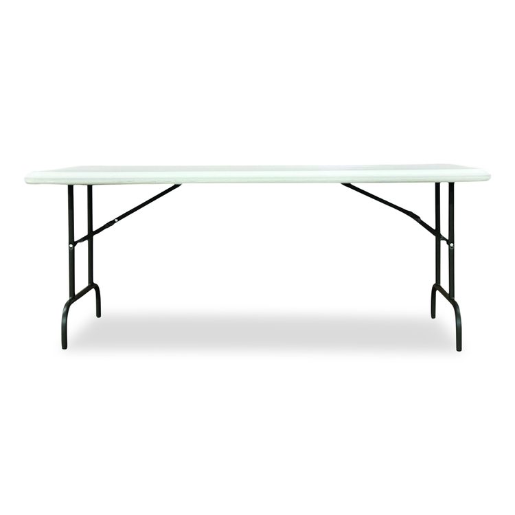 7105017243926, SKILCRAFT Rectangular Folding Table, 72w x 30d x 29h, Platinum GrayTop, Gray Base/Legs