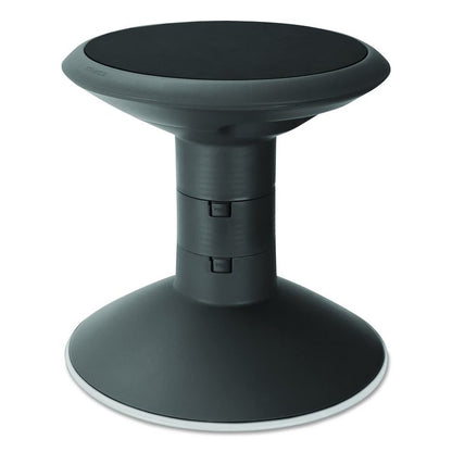 Wiggle Stool, Backless, Supports Up to 250 lbs, 12" to 18" Seat Height, Black Seat, Black Base