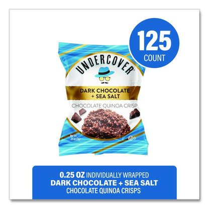 Dark Chocolate and Sea Salt Mini Quinoa Crisps, 0.25 oz Bag, 125/Carton