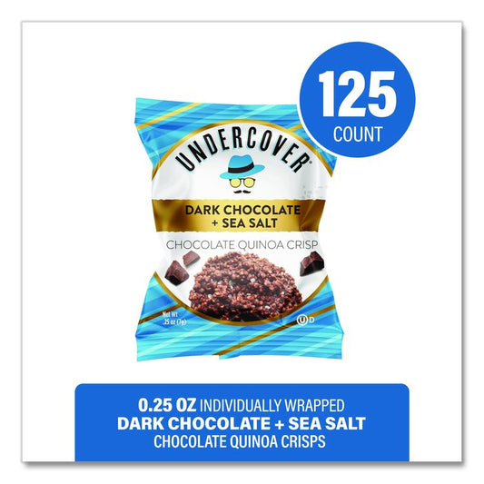 Dark Chocolate and Sea Salt Mini Quinoa Crisps, 0.25 oz Bag, 125/Carton