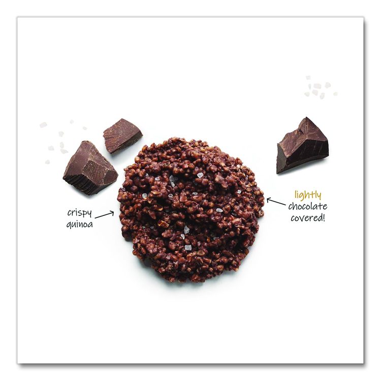 Dark Chocolate and Sea Salt Mini Quinoa Crisps, 0.25 oz Bag, 125/Carton