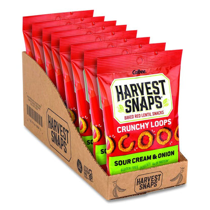 Crunchy Loops, Sour Cream and Onion, 1.35 oz Bag, 8/Box