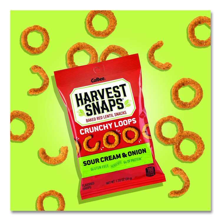 Crunchy Loops, Sour Cream and Onion, 1.35 oz Bag, 8/Box