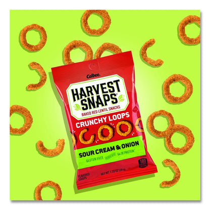 Crunchy Loops, Sour Cream and Onion, 1.35 oz Bag, 8/Box