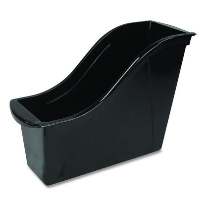Small Book Bin, 1.5 gal, 4.5" x 11.75" x 8.5", Black, 6/Pack