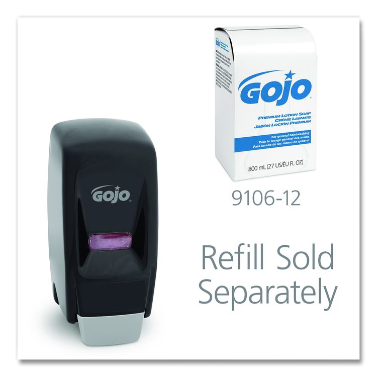 Bag-In-Box Liquid Soap Dispenser, 800 mL, 5.75 x 5.5 x 5.13, Black, 12/Carton