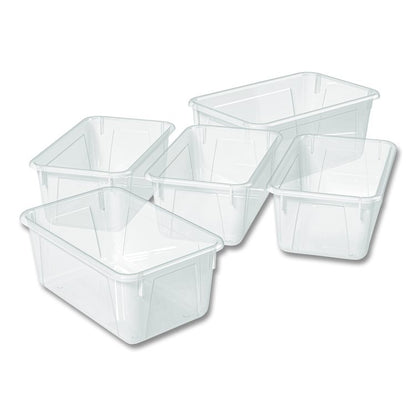 Cubby Bin, 1.8 gal, 7.8" x 12.09" x 5.18", Translucent, 5/Pack