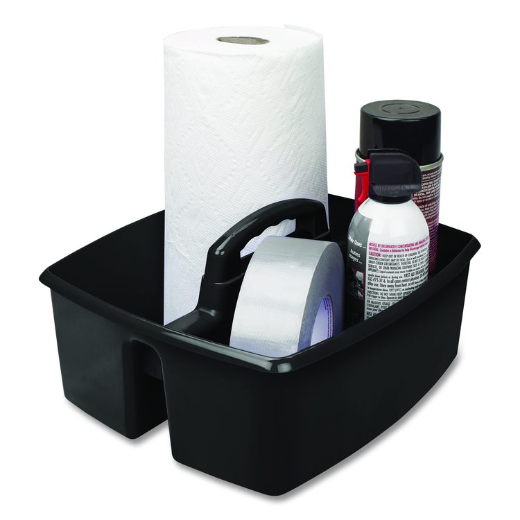 Large Caddy, 13 x 11 x 6.38, Black, 6/Pack