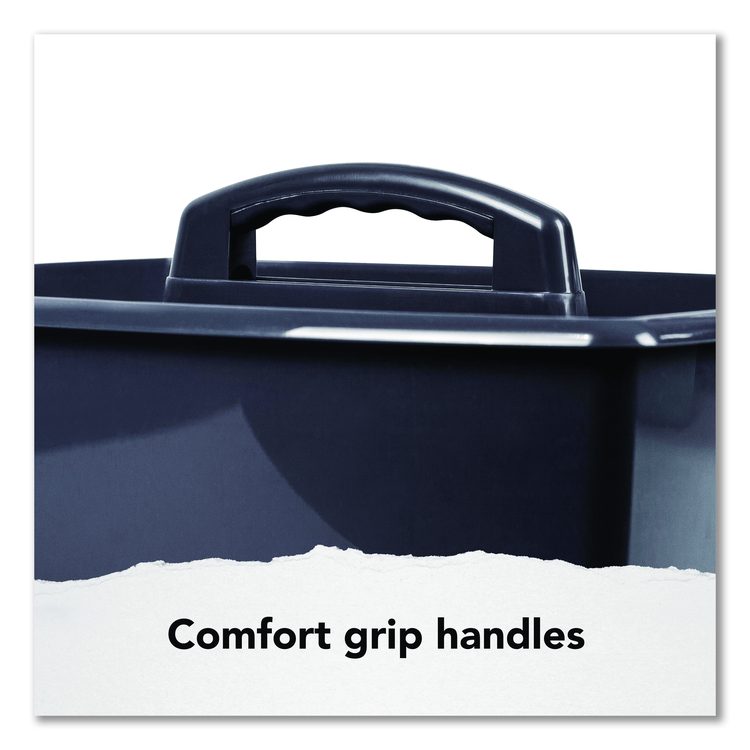 Large Caddy, 13 x 11 x 6.38, Black, 6/Pack