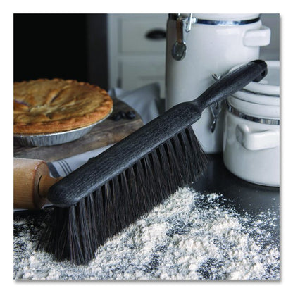 Counter/Radiator Brush, Black Horsehair Blend Bristles, 8" Brush, 5" Black Handle