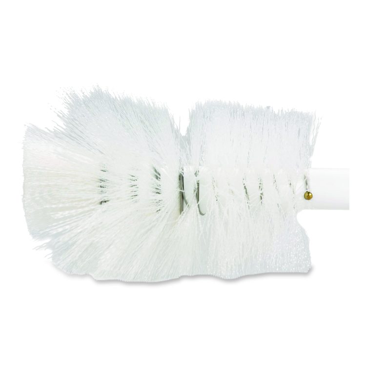 Sparta Handle Bottle Brush for Pint Bottles, White Polyester Bristles, 4.5" Brush, 7.5" White Plastic Handle
