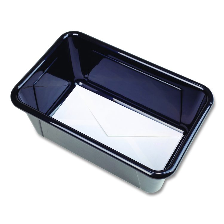 Cubby Bin, Neutral Tones, 1.8 gal, 7.8" x 12.09" x 5.18", Black, 5/Pack