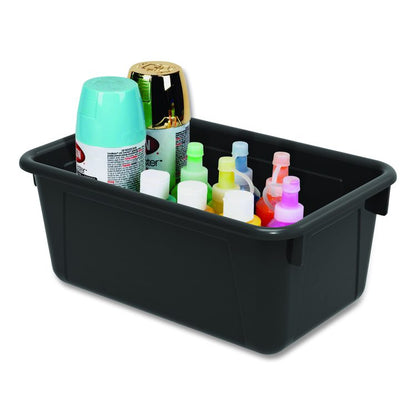 Cubby Bin, Neutral Tones, 1.8 gal, 7.8" x 12.09" x 5.18", Black, 5/Pack