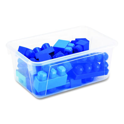 Cubby Bin, 1.8 gal, 7.8" x 12.09" x 5.18", Translucent, 5/Pack