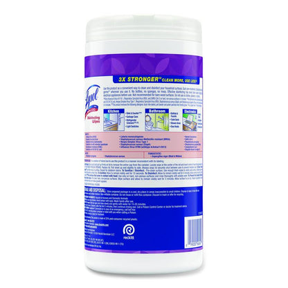 Disinfecting Wipes, 1-Ply, 7 x 7.25, Lavender and Cotton Blossom, White, 80 Wipes/Canister, 6 Canisters/Carton
