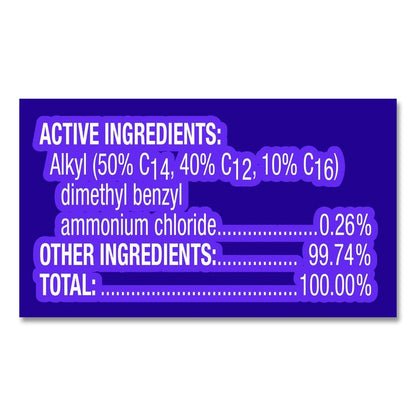 Disinfecting Wipes, 1-Ply, 7 x 7.25, Lavender and Cotton Blossom, White, 80 Wipes/Canister, 6 Canisters/Carton