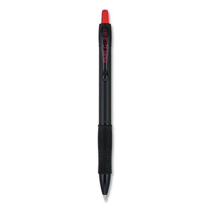 G2 Edge Premium Gel Roller Pen, Retractable, Fine 0.7 mm, Red Ink, Black/Red Barrel, Dozen